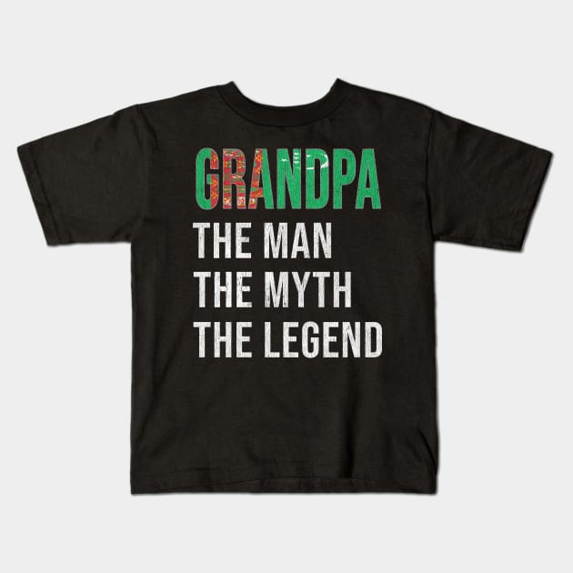 Grand Father Turkmenistani Grandpa The Man The Myth The Legend - Gift for Turkmenistani Dad With Roots From  Turkmenistan Kids T-Shirt by Country Flags